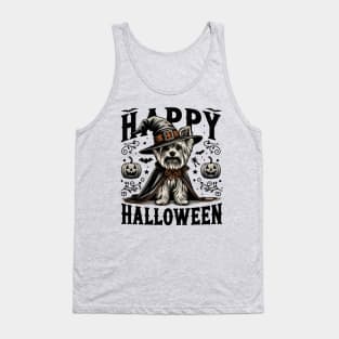 Retro Halloween Yorkie Graphic illustration Tank Top